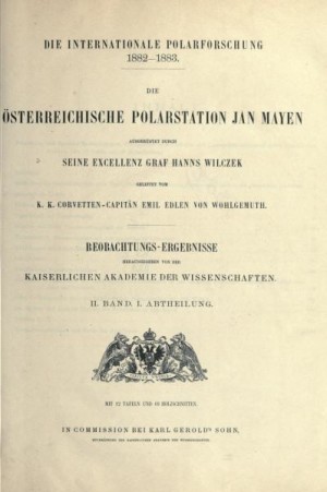 Publikácia Cisárskej akadémie vied o rakúsko-uhorskej polárnej expedícii na ostrov Jan Mayen (1882/83)