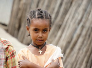 3.Dievčatko z Lalibely nachádzajúcej sa v kresťanskej časti Etiópie